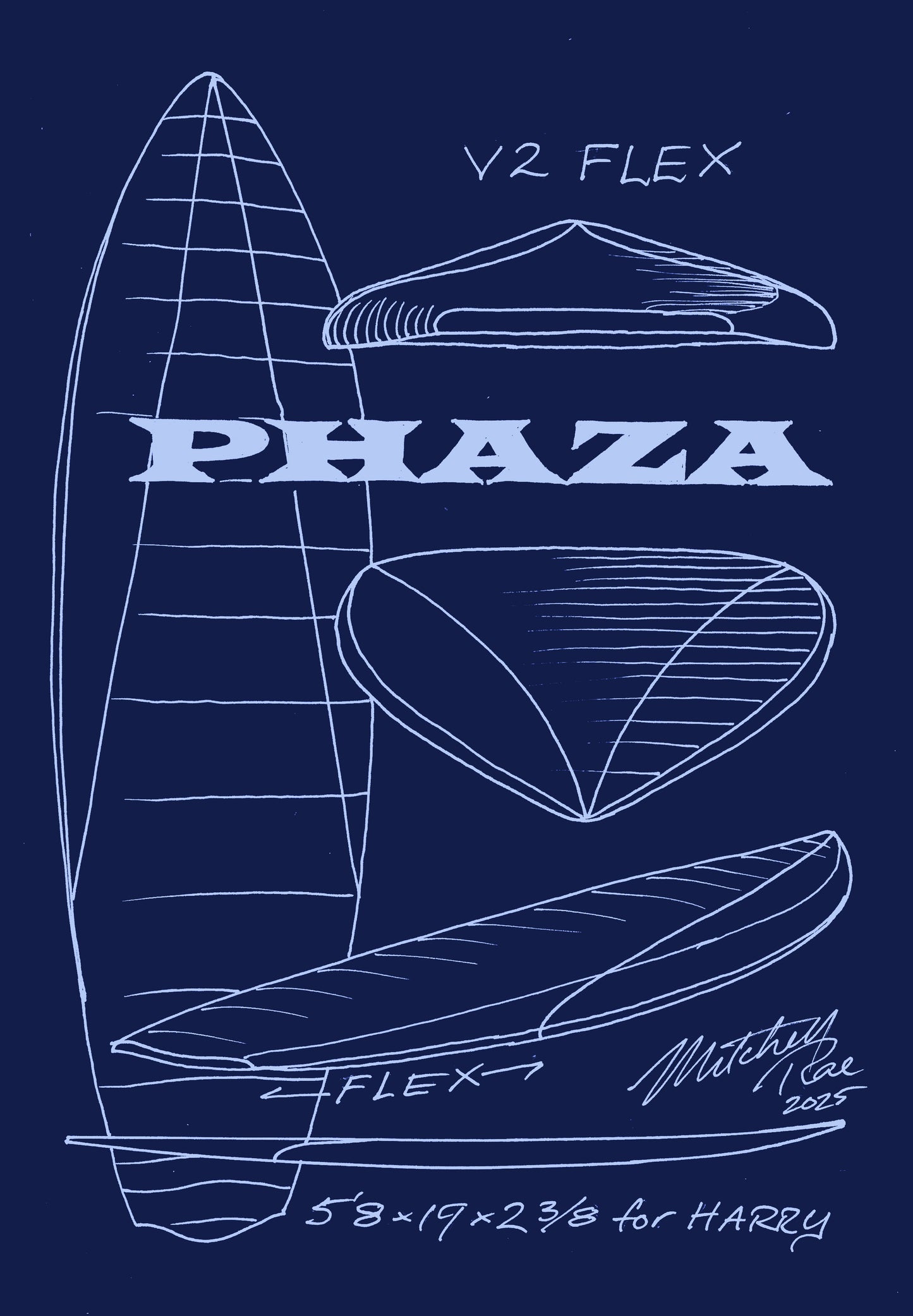 Phaza 6'2 x 19 1/2 x 2 1/2 - 33.9 L / Quad / Futures - EPS