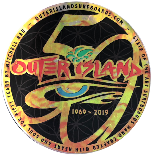 50 year gold sticker