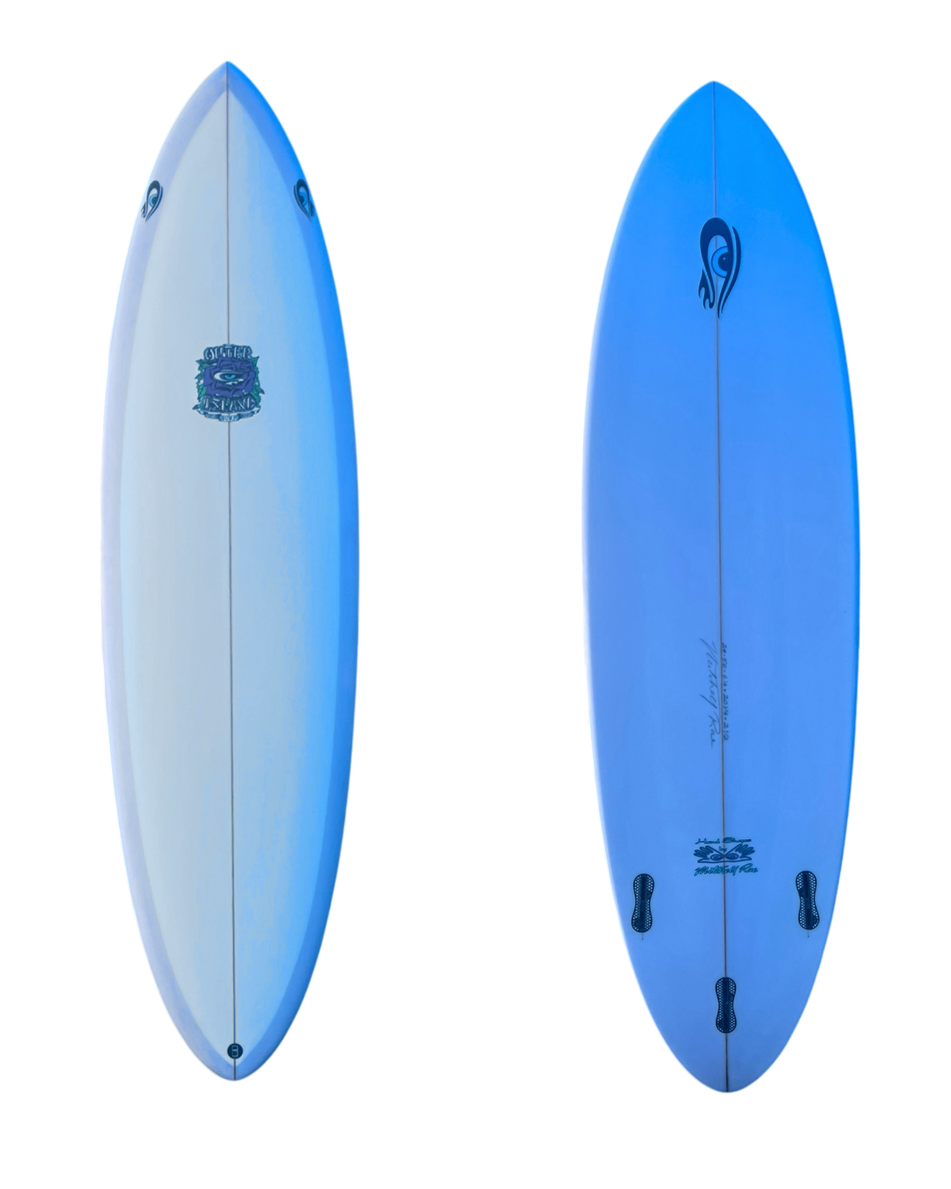 EIGHT SURFBOARD 6'4”×19 1/4”×2 7/16” Single Fin Mid Length