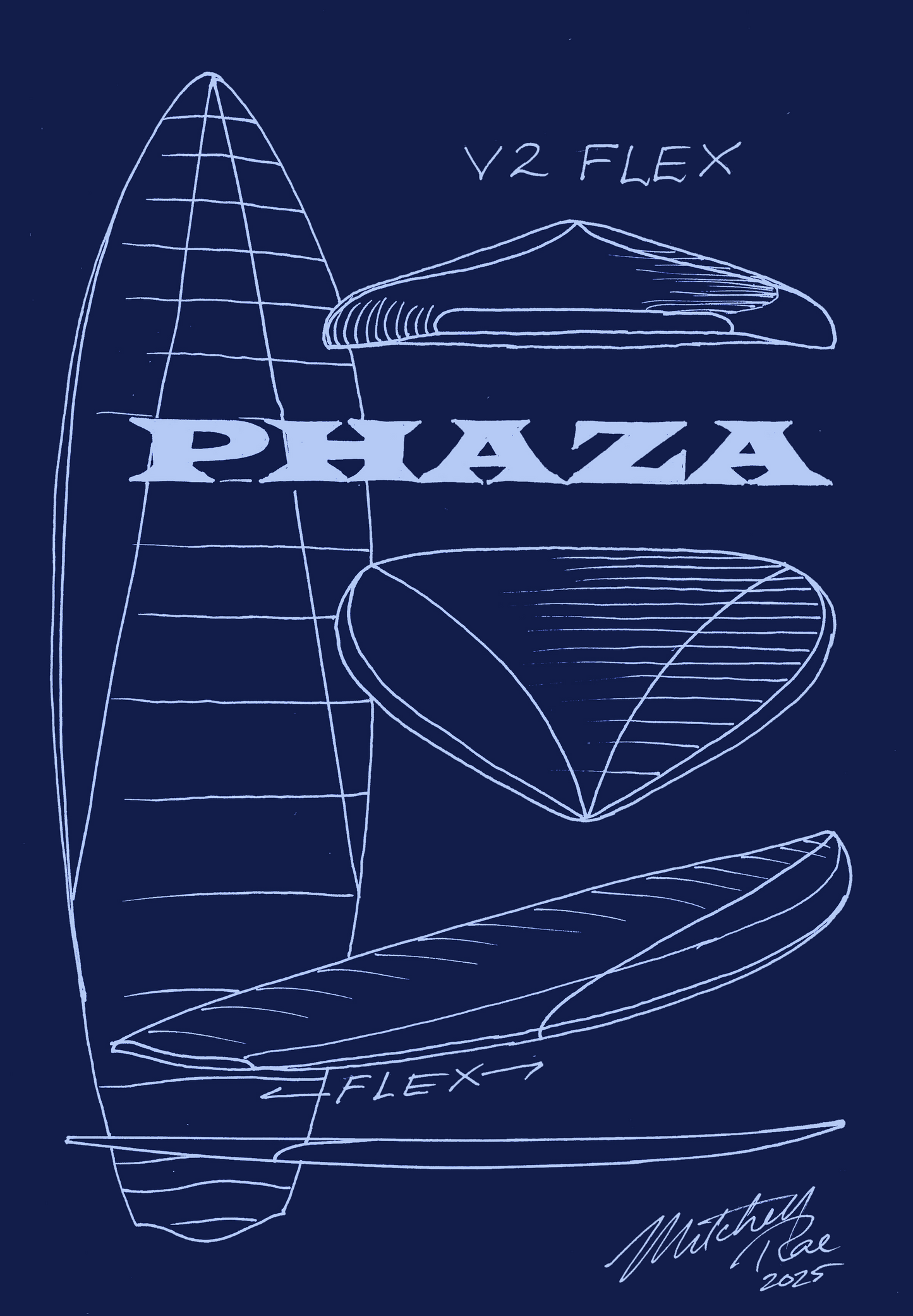 Phaza 5'8 x 20 1/4 x 2 9/16 -33L / Futures -  5 Fin
